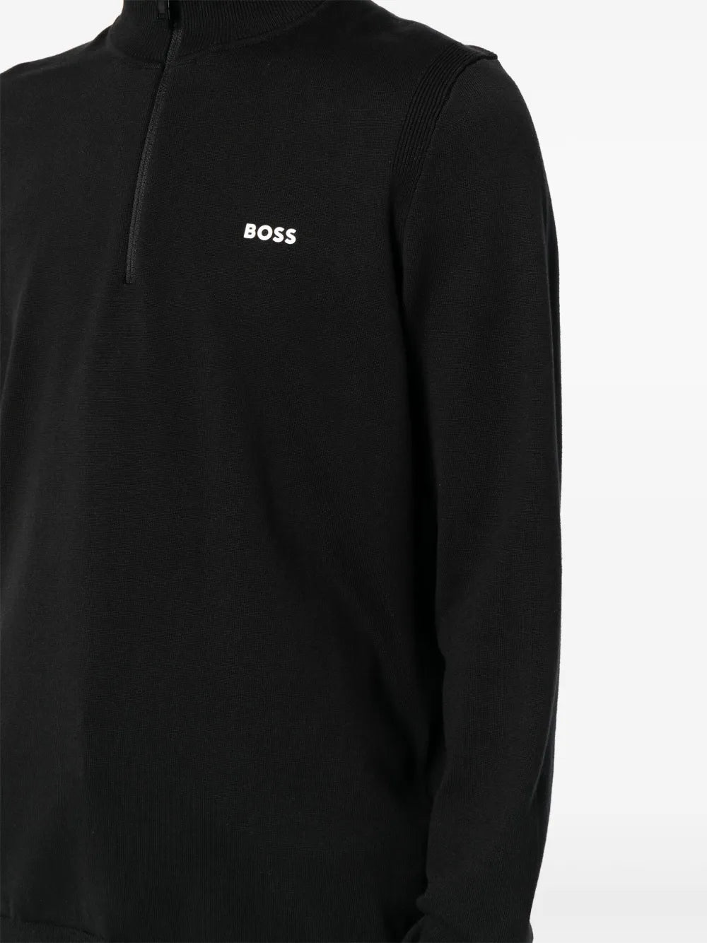 Sweater with stand-up collar