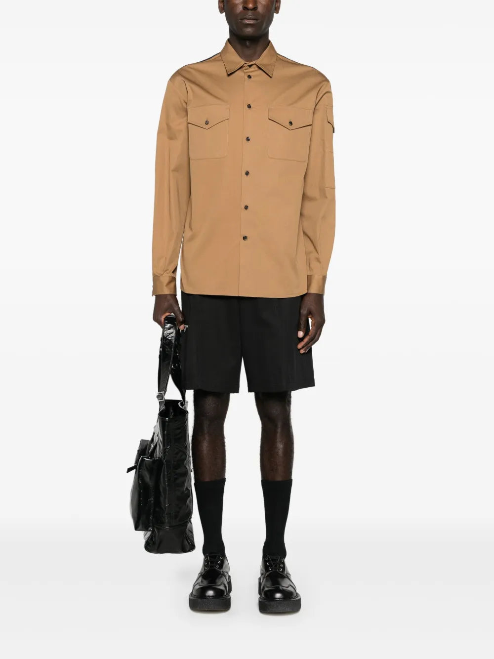 Shirt met logo-strepen