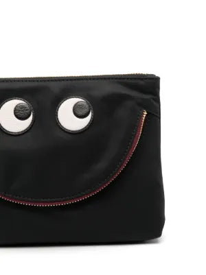 Eyes Samt-Clutch