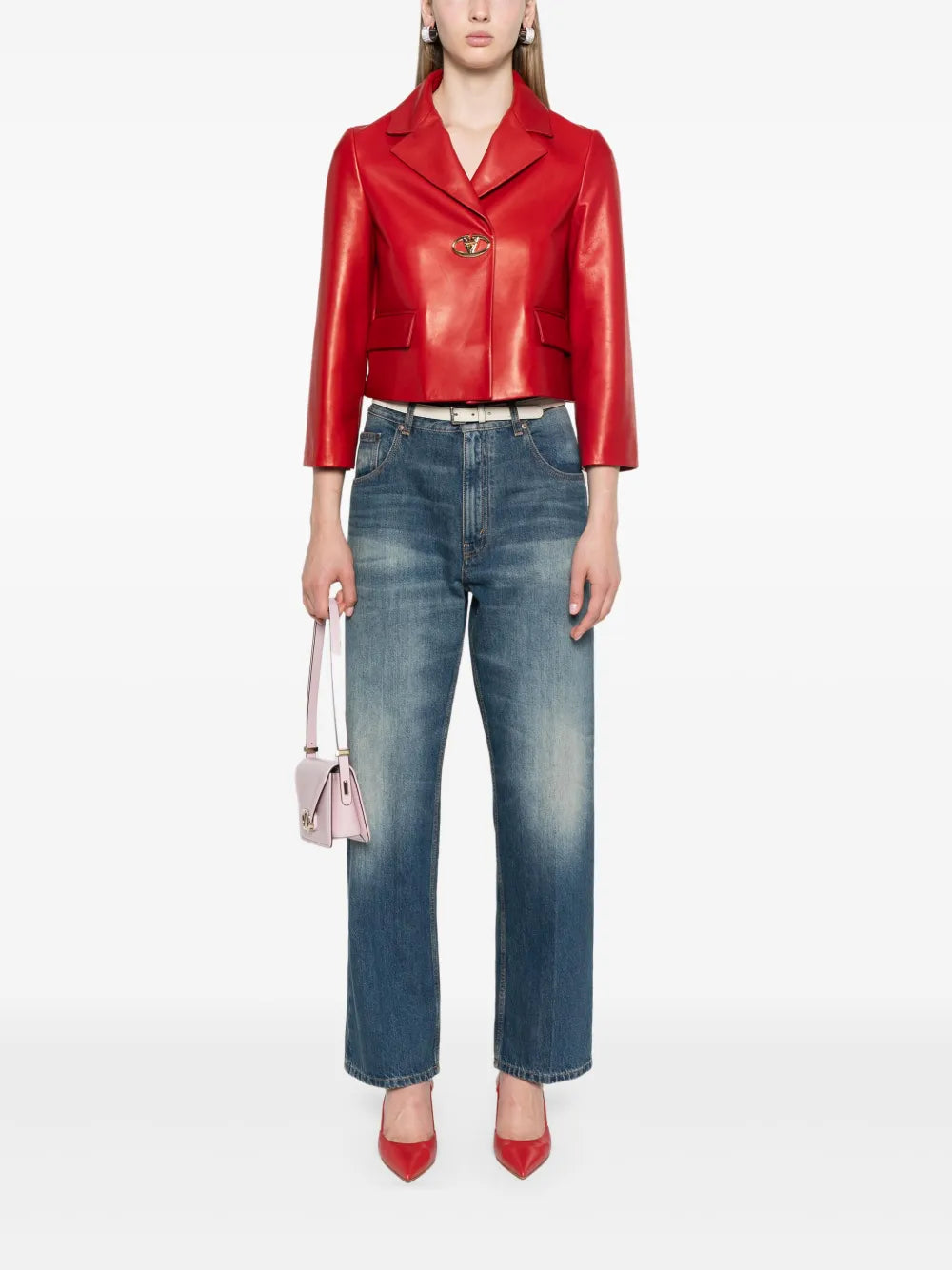 Džíny s rovnými nohavicemi s logem