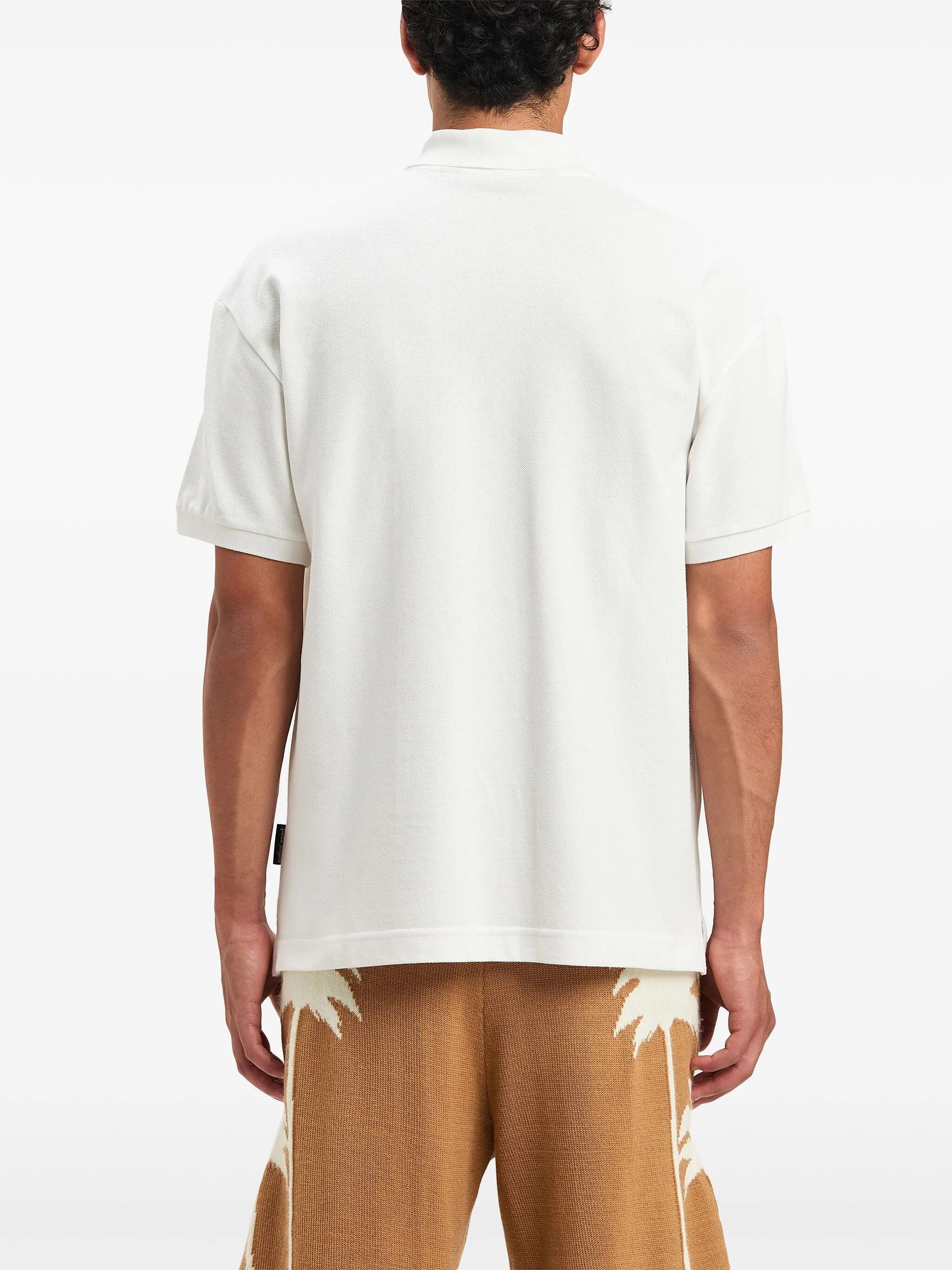 Curved logo polo shirt