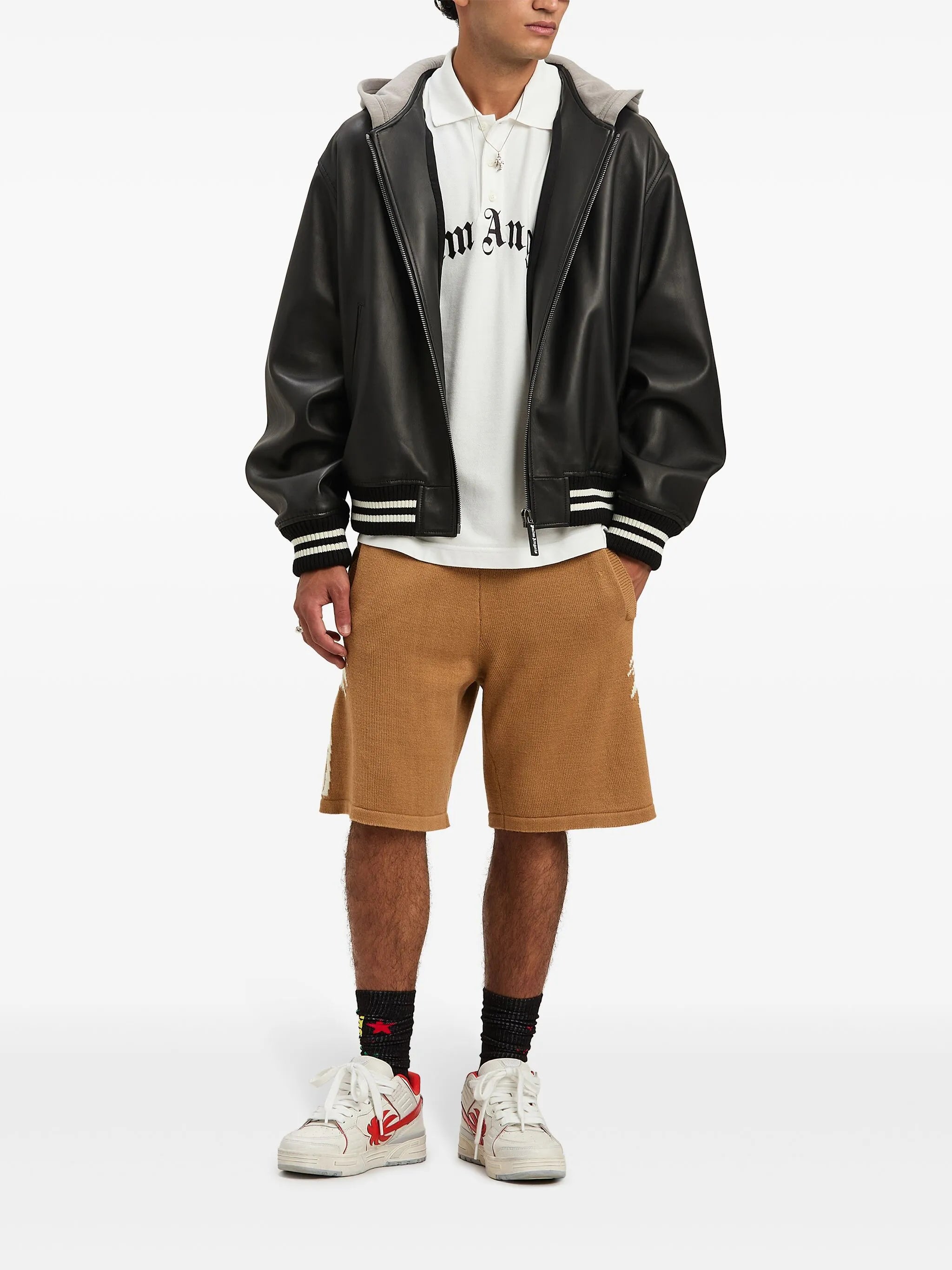 Curved logo polo shirt