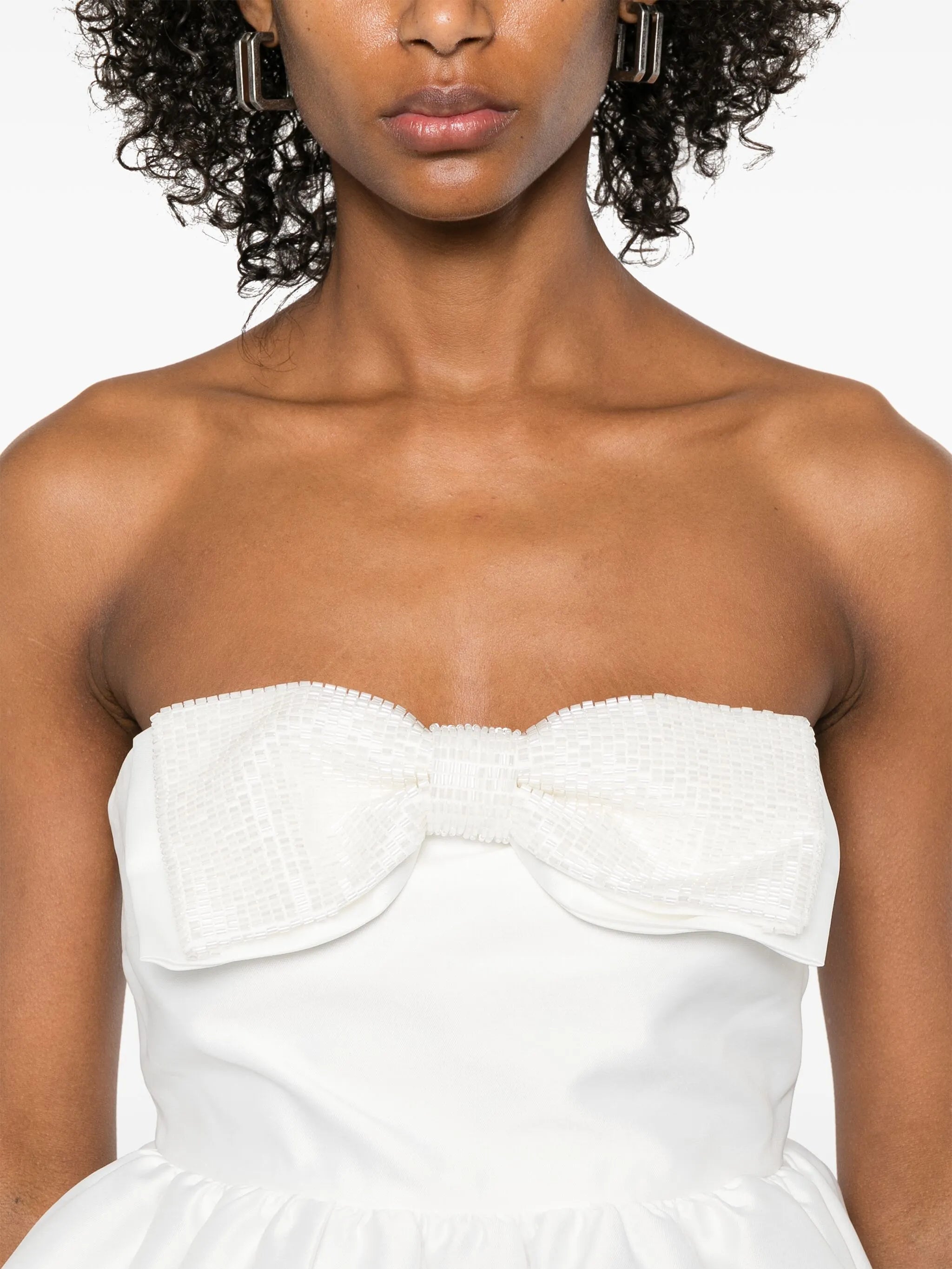 Bandeau-Minikleid aus Taft