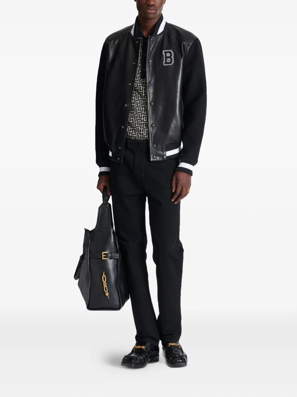 Bomber jacket made of leather