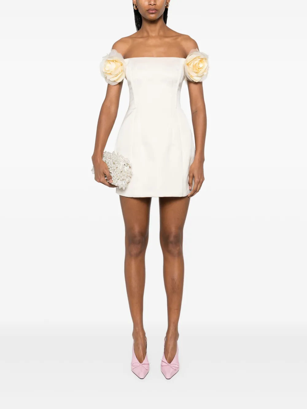 Minijurk met bloemenapplicatie