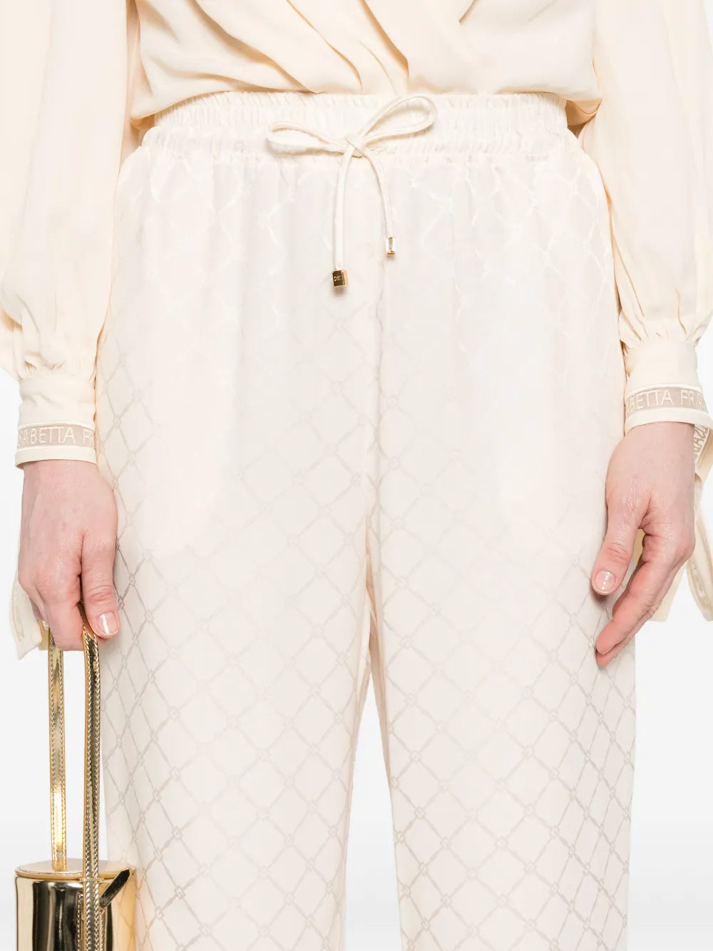 Satinhose aus Diamant-Jacquard