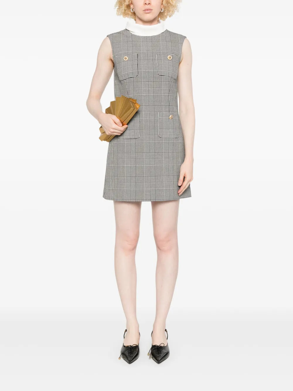 Jurk met Prince-of-Wales-ruitpatroon
