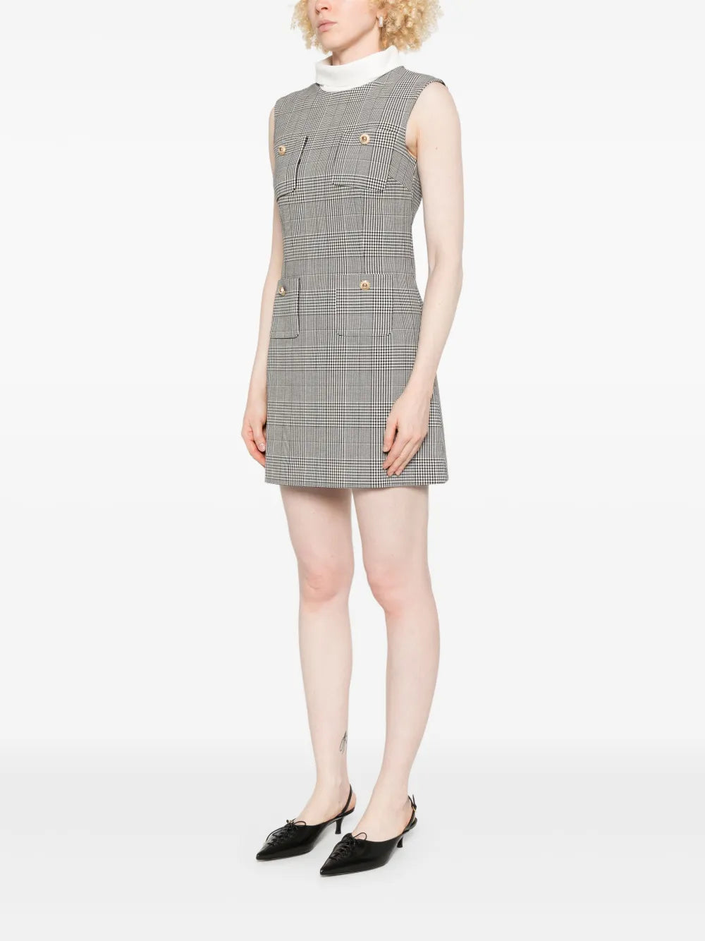 Jurk met Prince-of-Wales-ruitpatroon