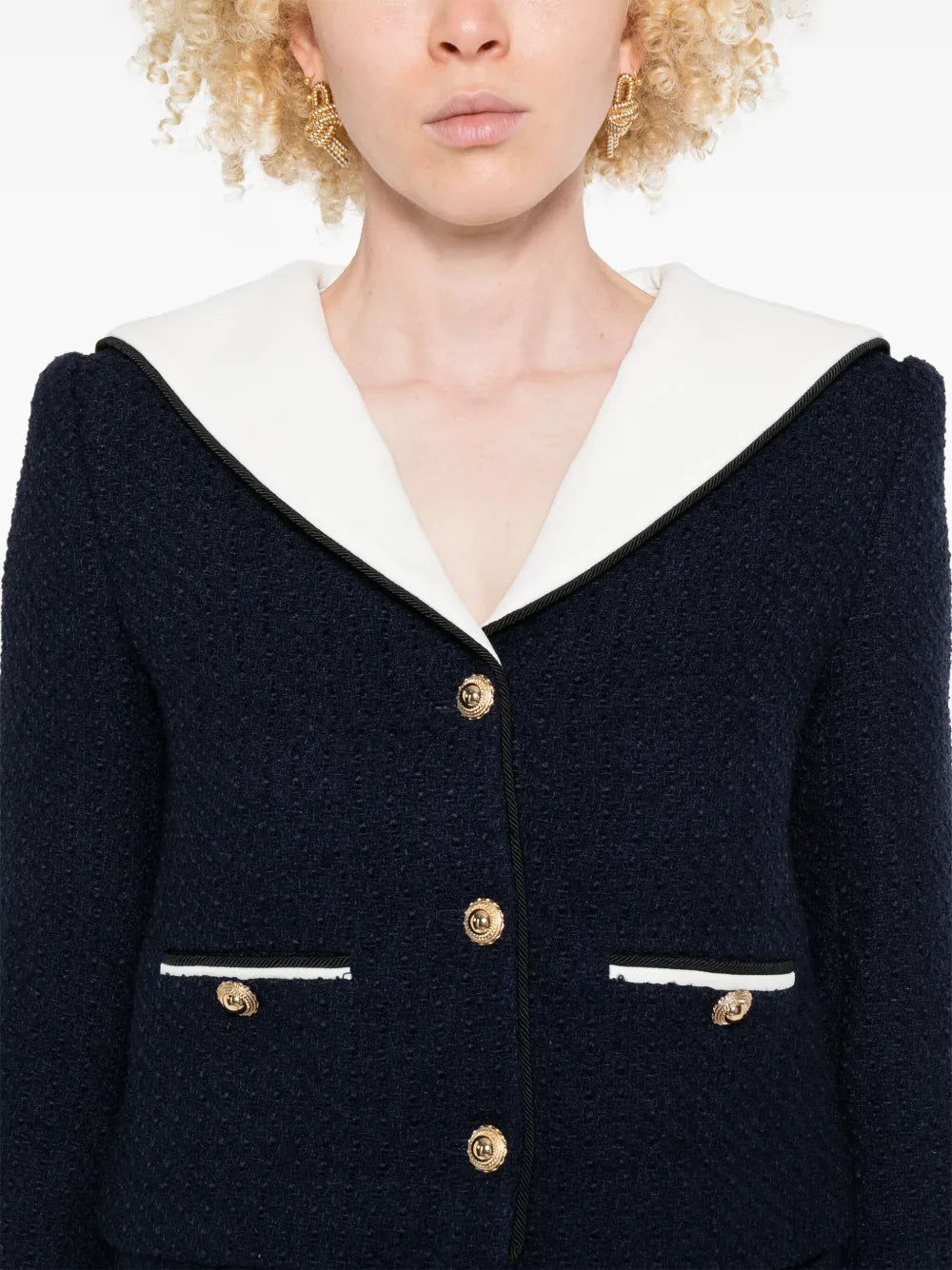 Bouclé jacket in cropped design