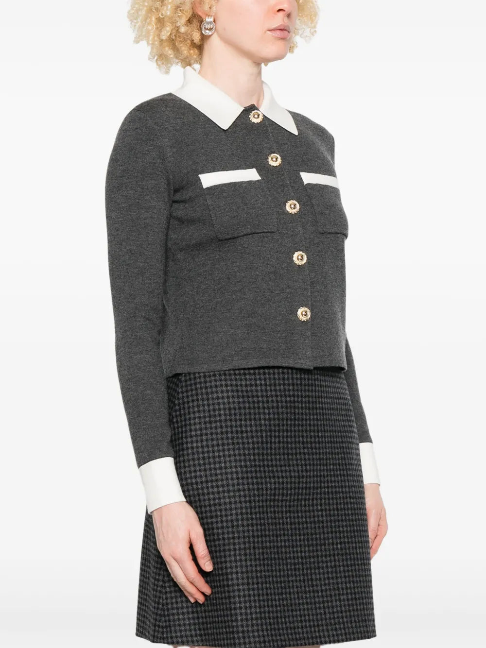 Gebreid vest van kasjmiermix