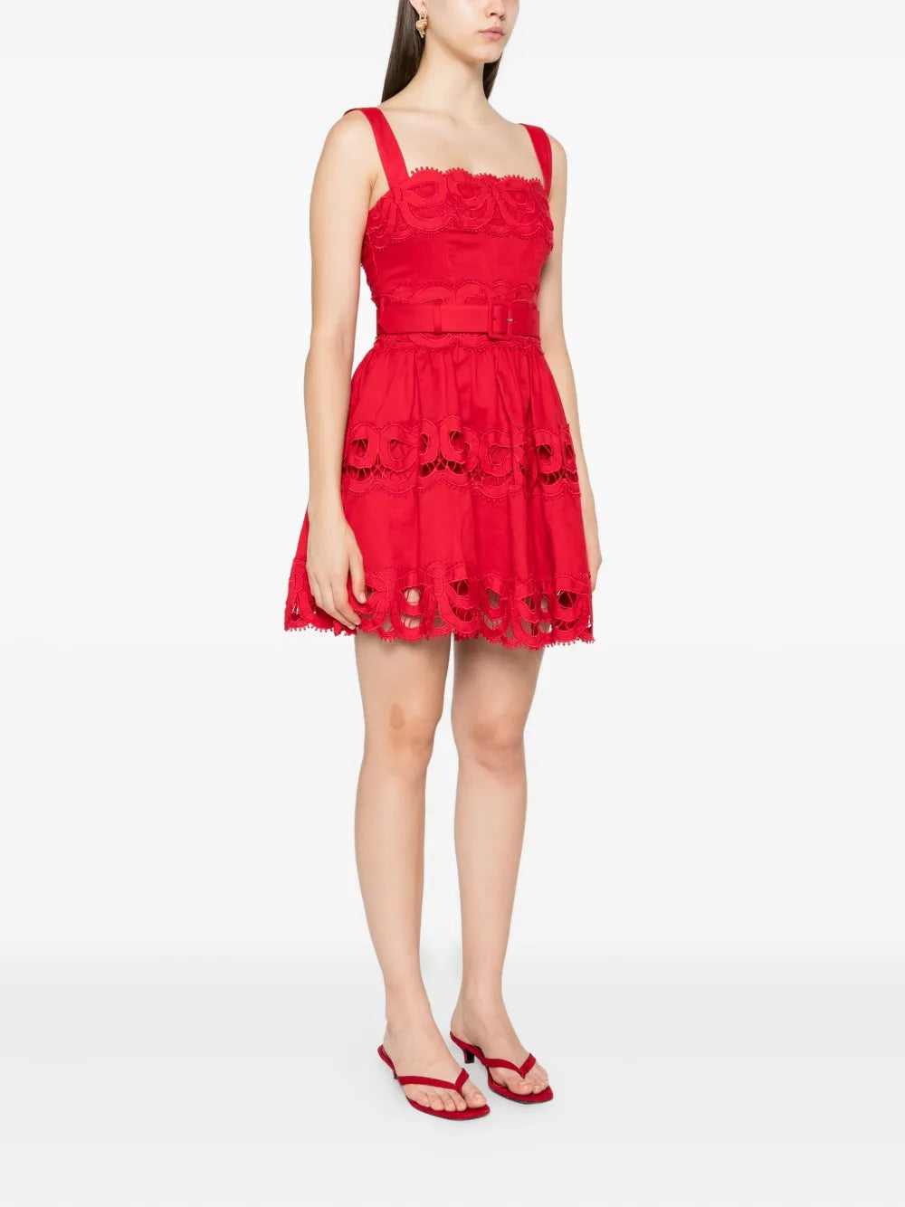 Minikleid mit Spitzeneinsätzen