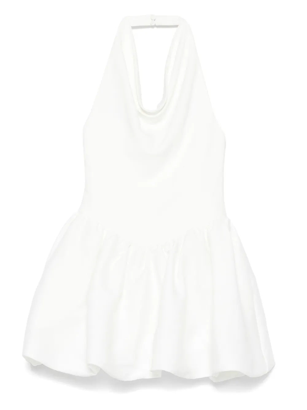 Ruched halter mini dress