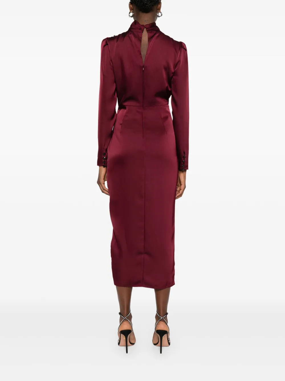 Gerimpelde midi-jurk