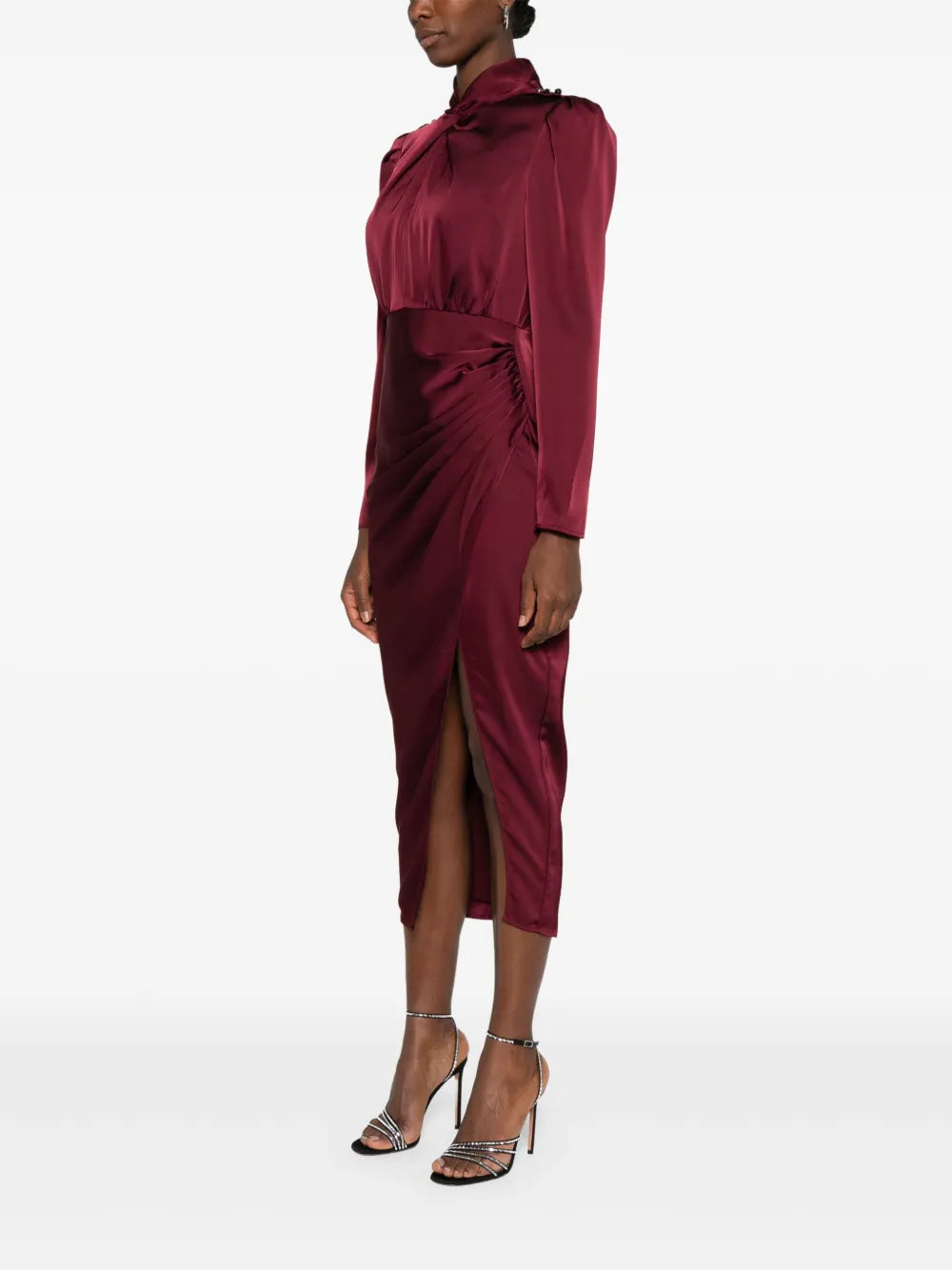 Gerimpelde midi-jurk