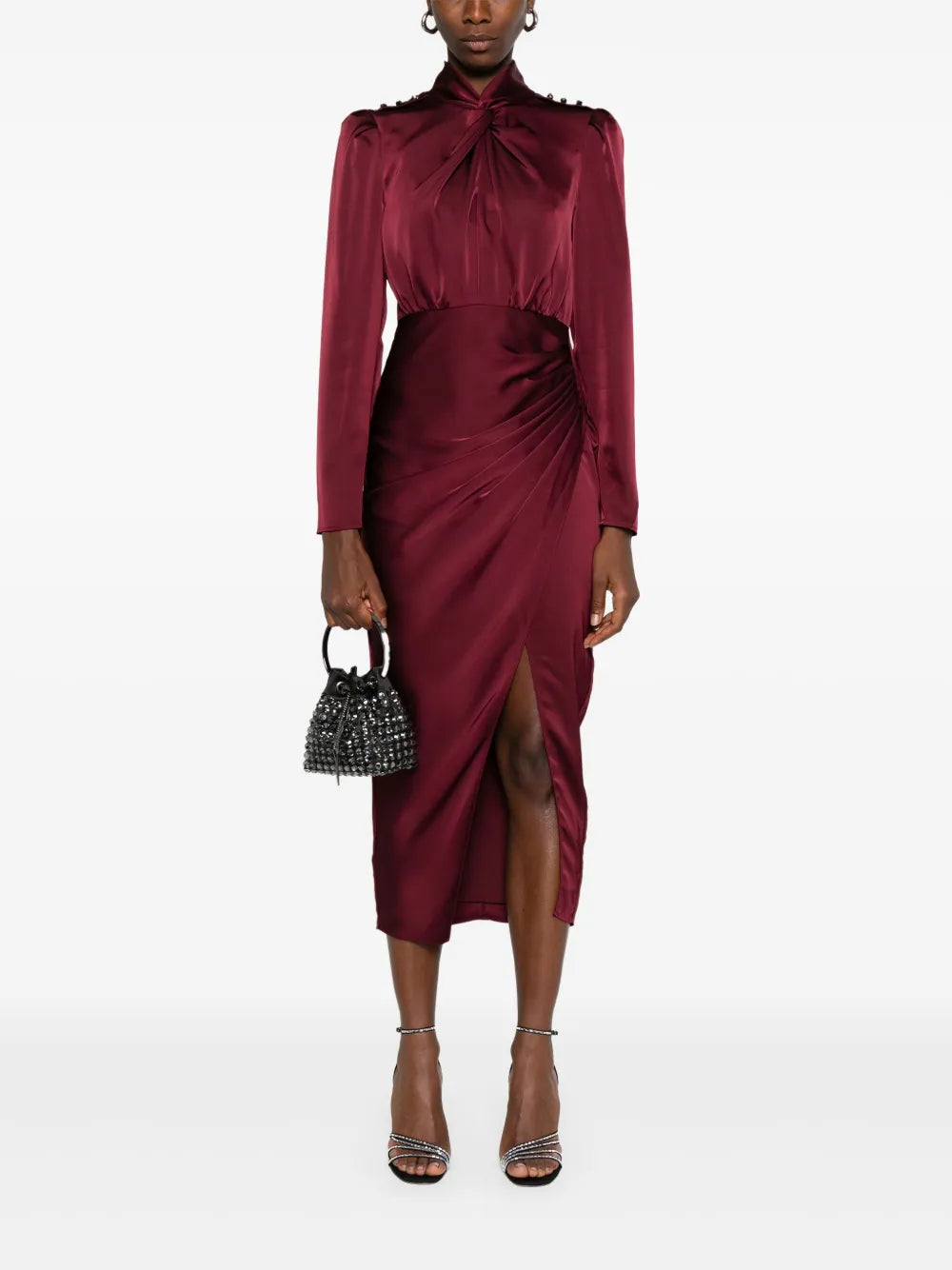 Gerimpelde midi-jurk