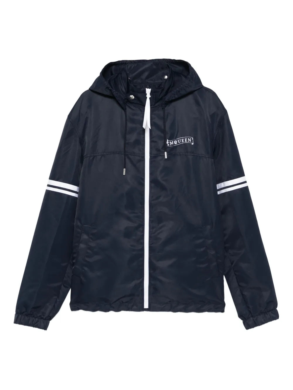 Bluza z kapturem z ozdobnymi paskami