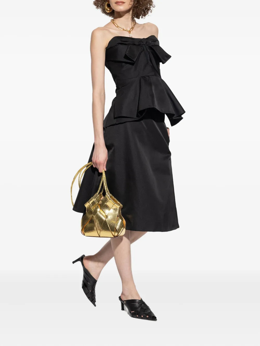 A-line satin skirt
