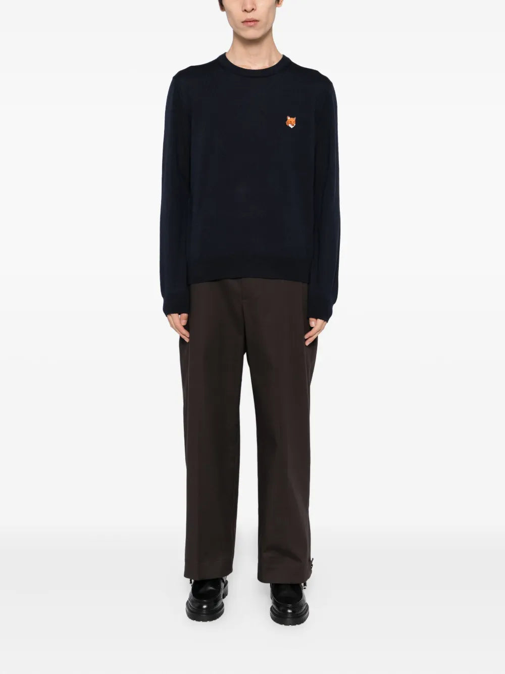 Pullover mit Bold Fox Head-Patch