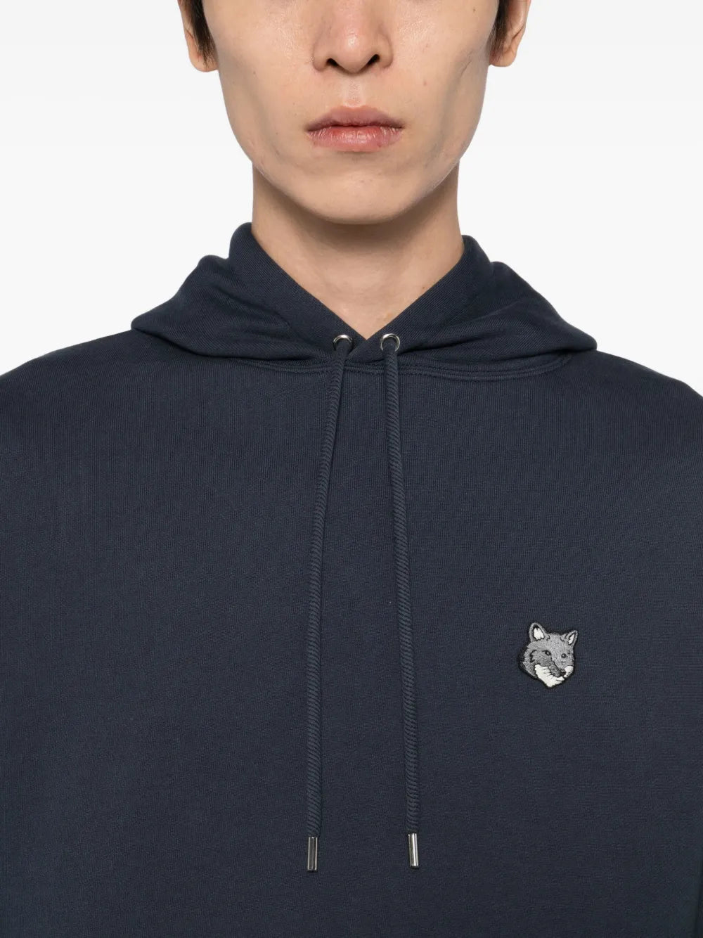 Hoodie with logo patch