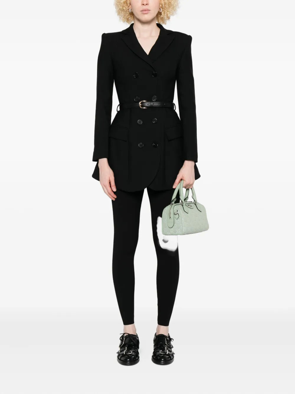 Minišaty s dvojitým řádkem a páskem