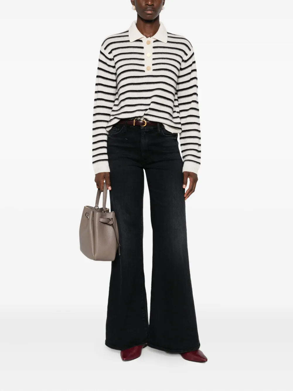 Gestreifter Polo Sweater