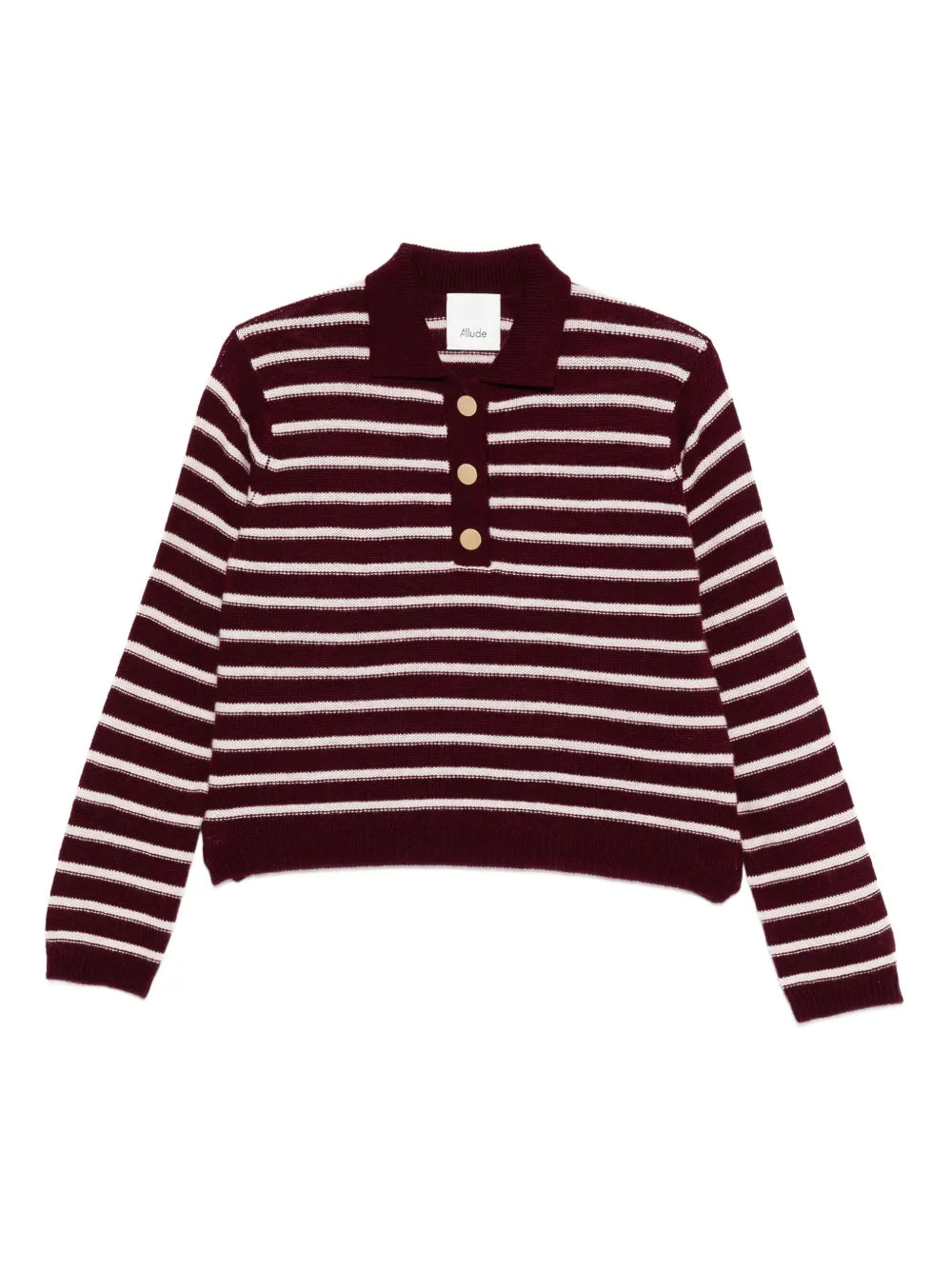 Sweter polo w paski
