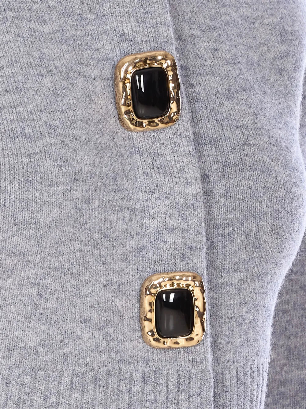 jewelled-button wool cardigan