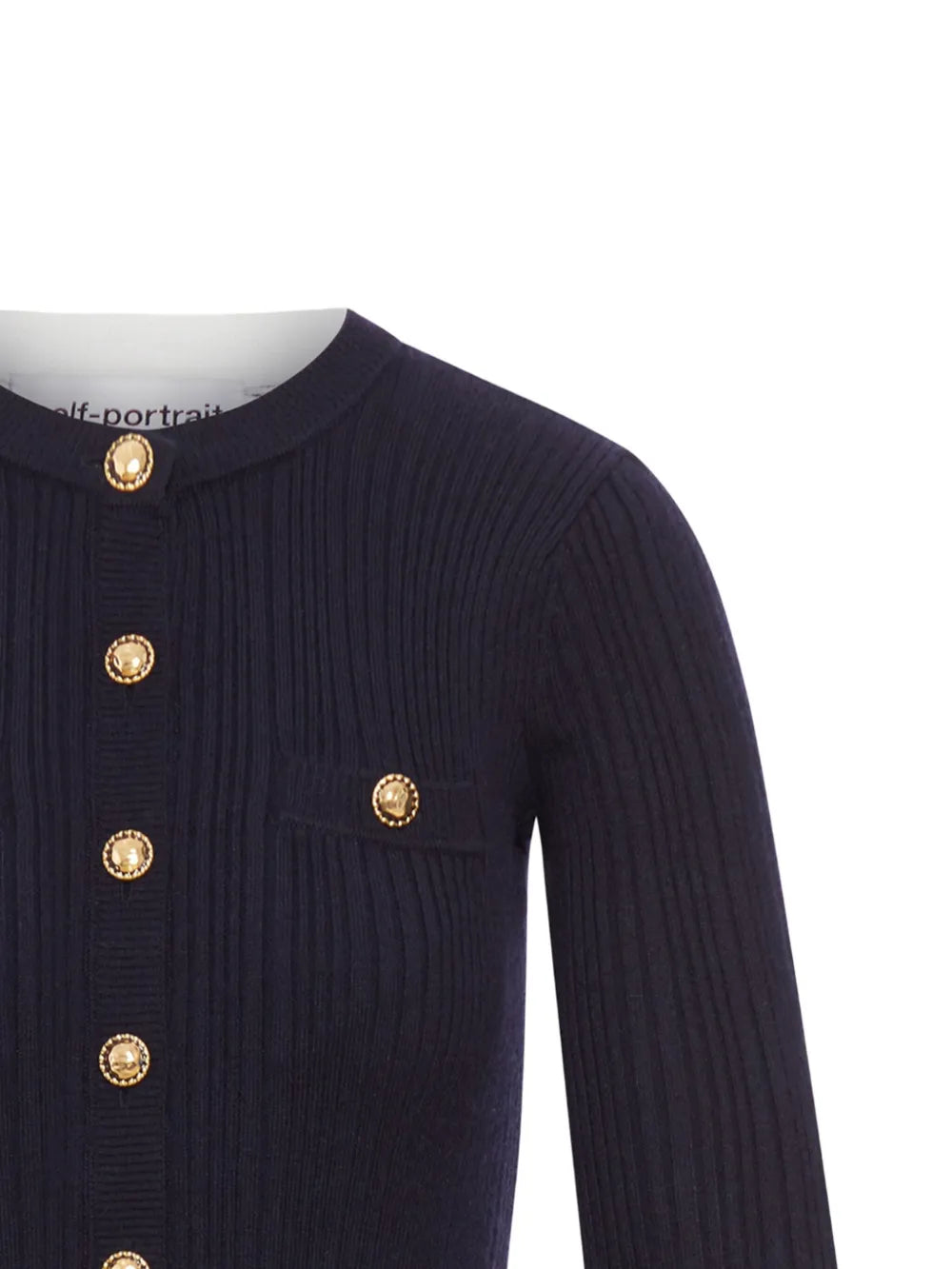 Žebrované šaty s gombíkovou légou