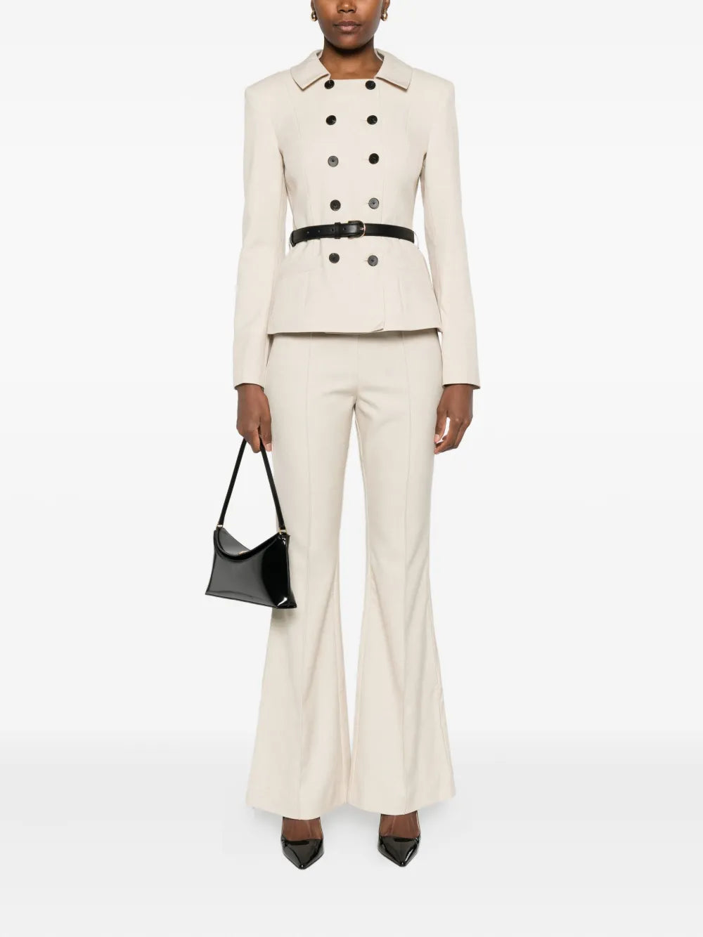 Doppelreihiger Overall mit Gürtel