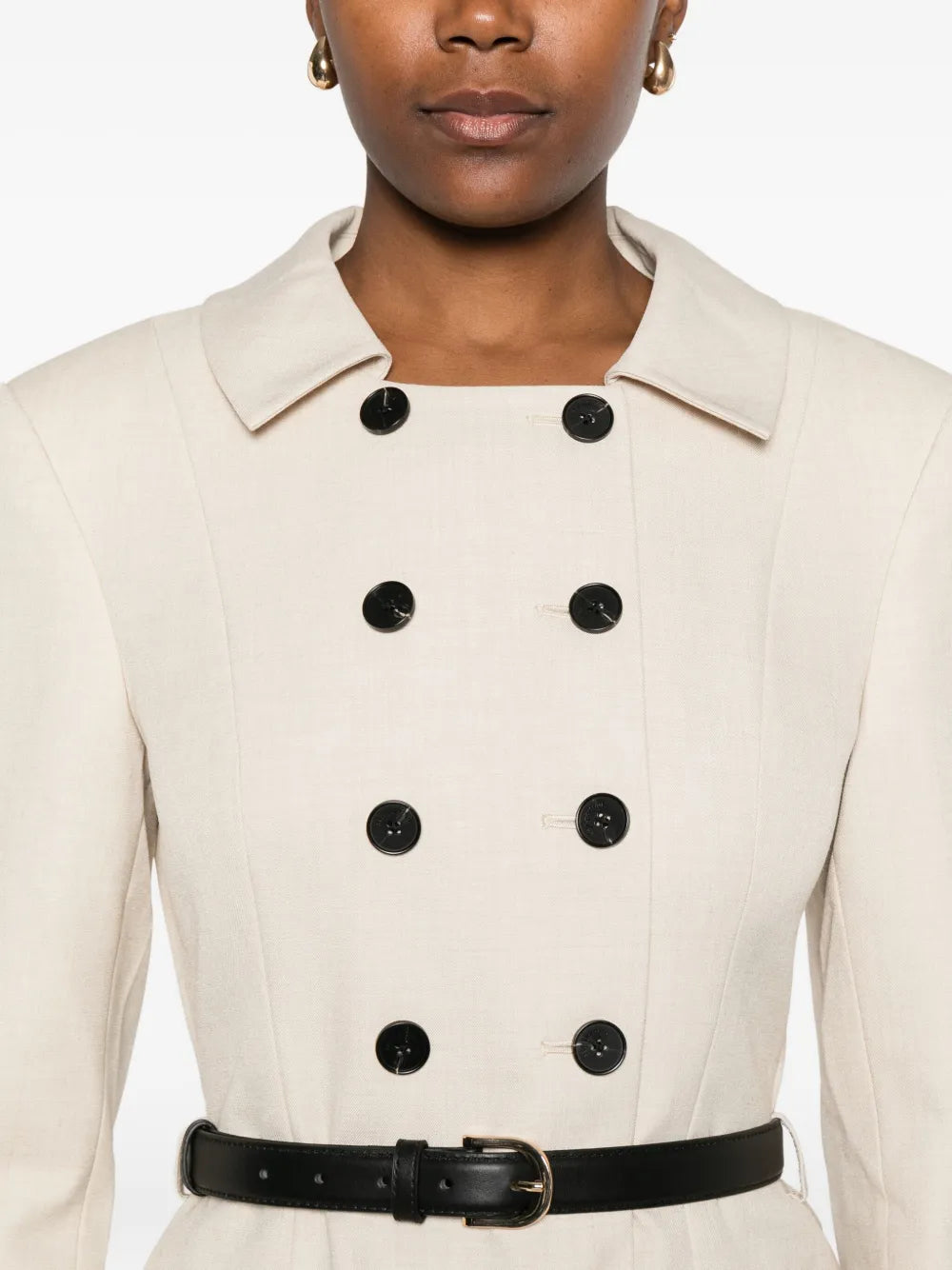 Double-breasted jumpsuit with belt