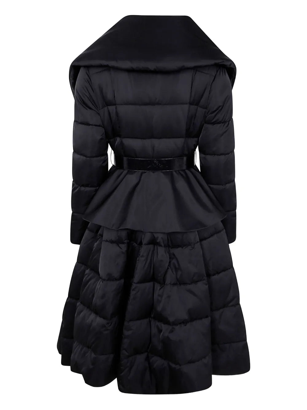 Quilted coat with belt