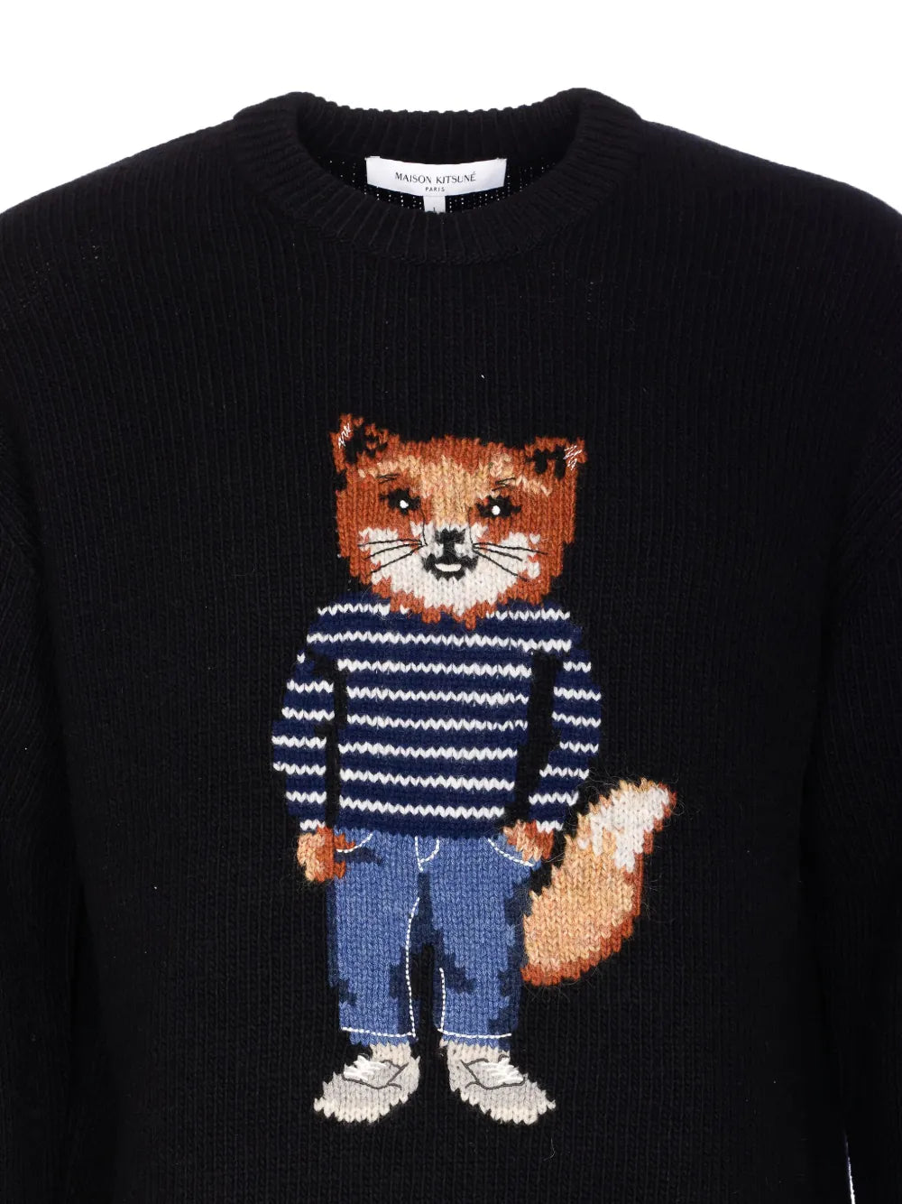 Sweater with embroidered fox