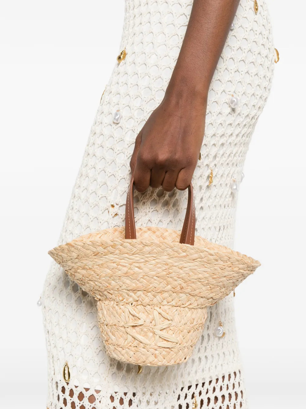 Stroh-Tote Bag mit Hutform