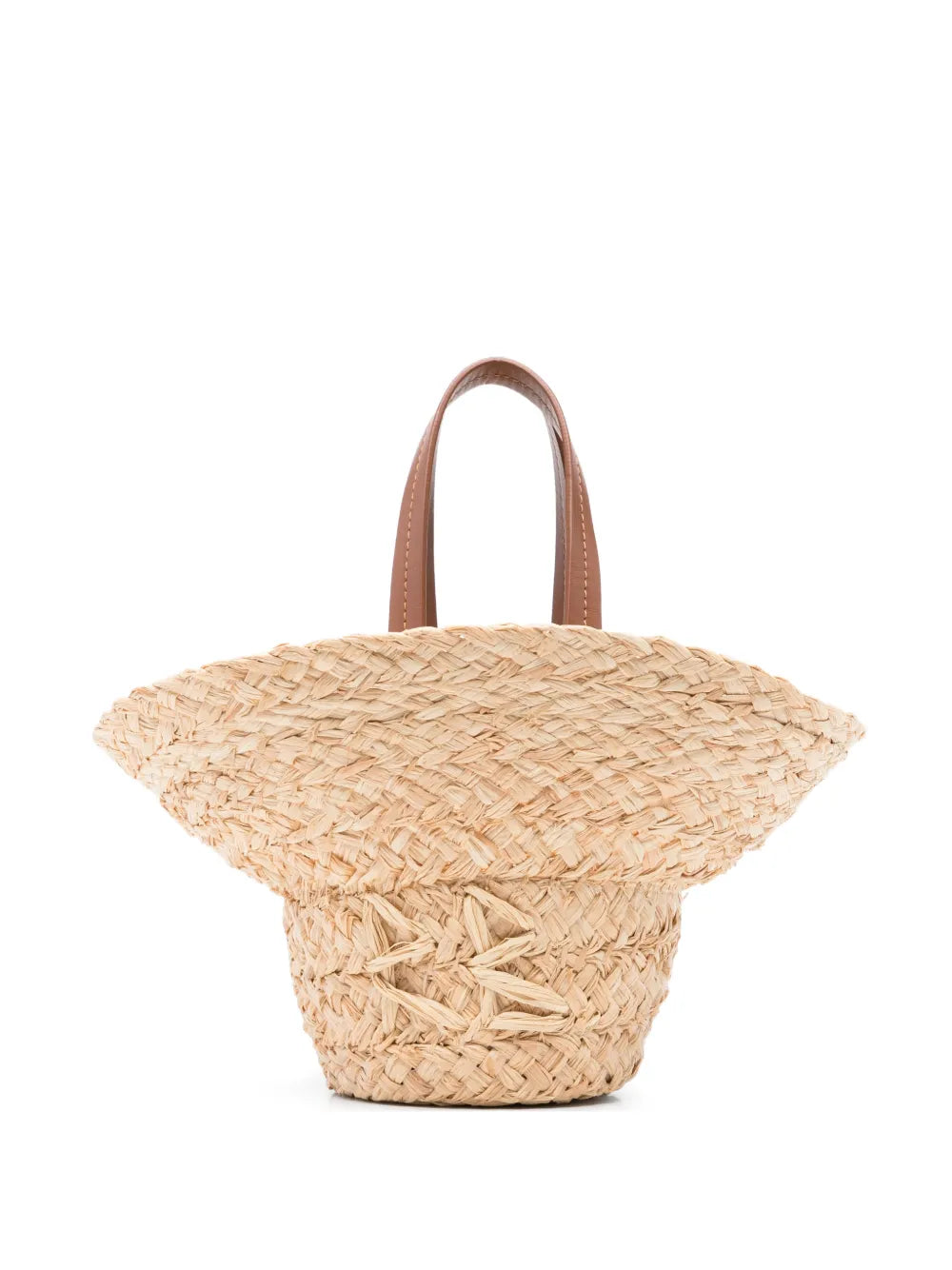 Stroh-Tote Bag mit Hutform