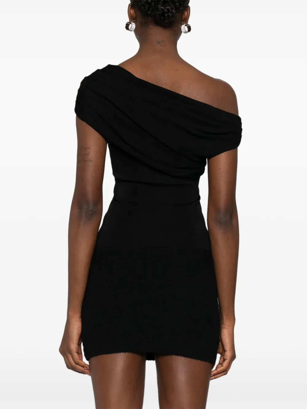 ZWARTE GEVOLGDE BREI TOP