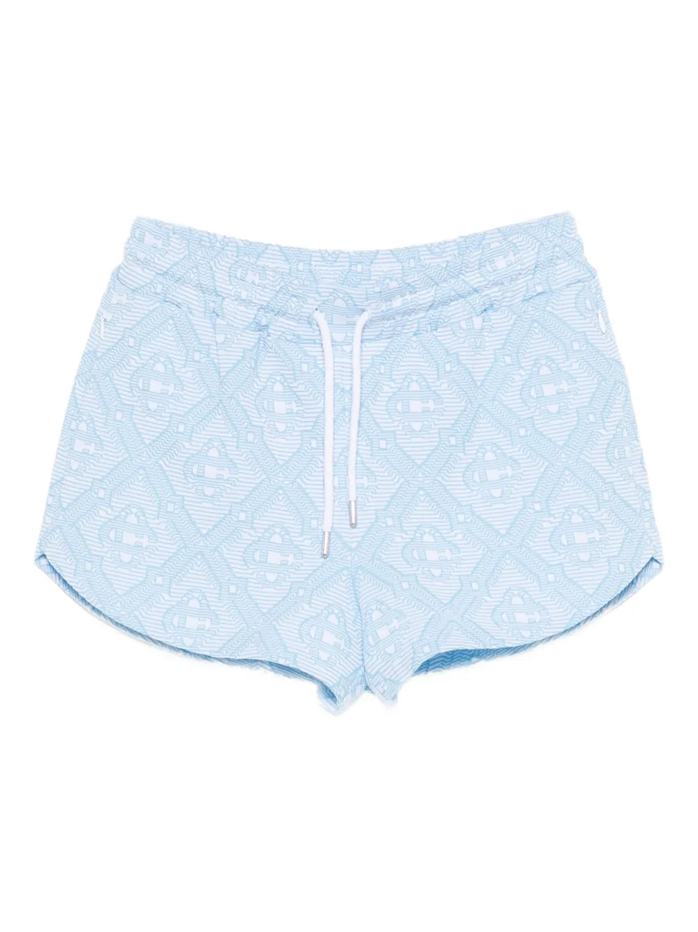 Patterned swim shorts with drawstring