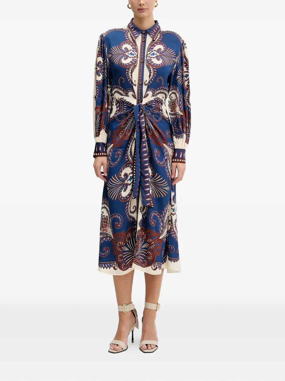 Midikleid mit Bindegürtel