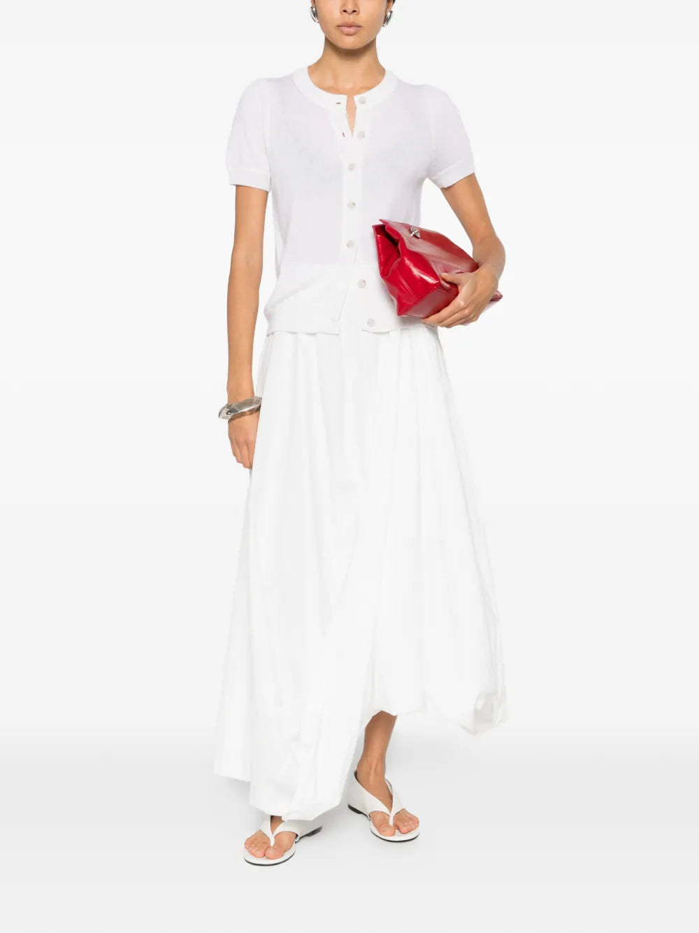 Cardigan with button closure