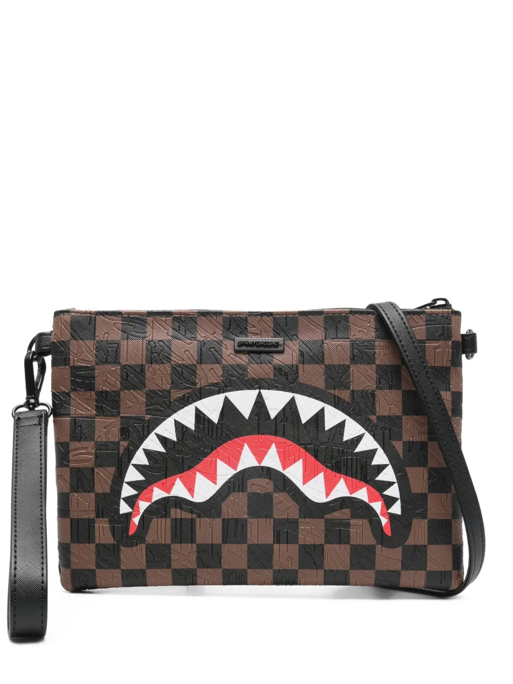 Shark Clutch mit Schachbrettmuster