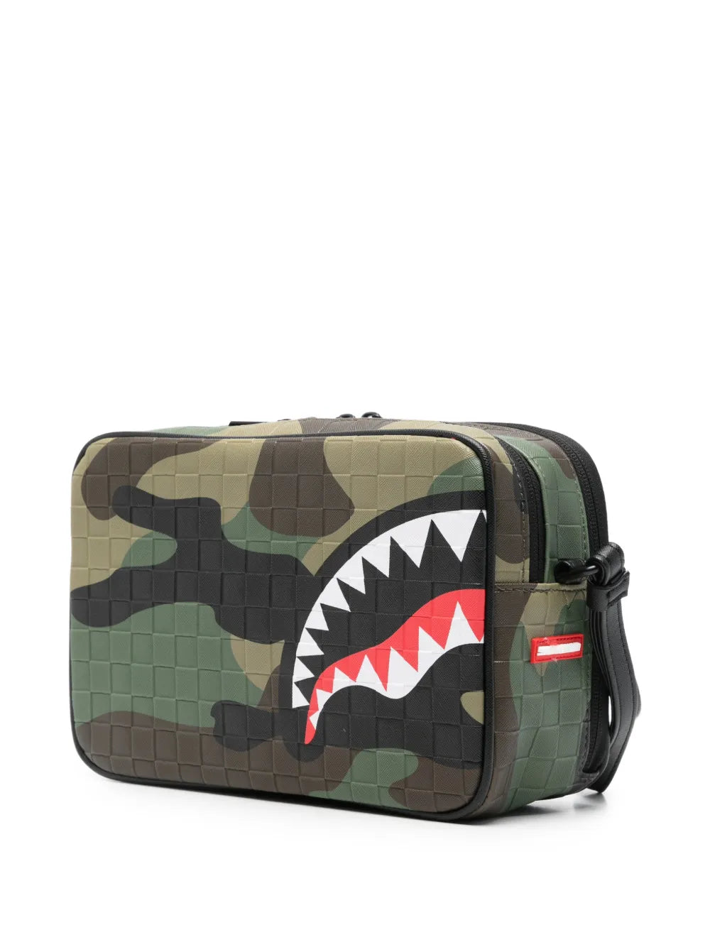 woodland camouflage checked washbag