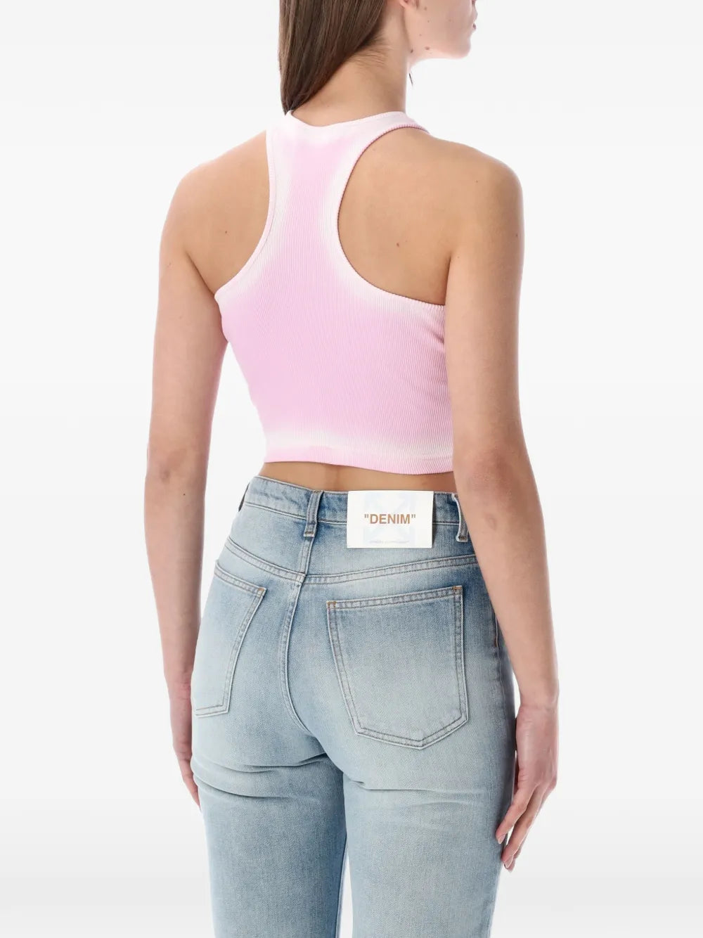 Geripptes Rowing Cropped-Top