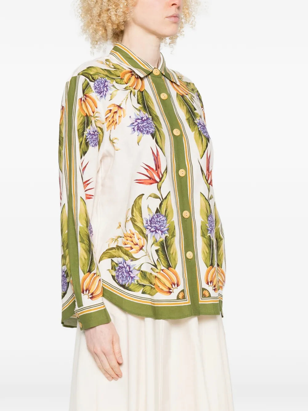 Sand Tropical Hemd mit Blumen-Print