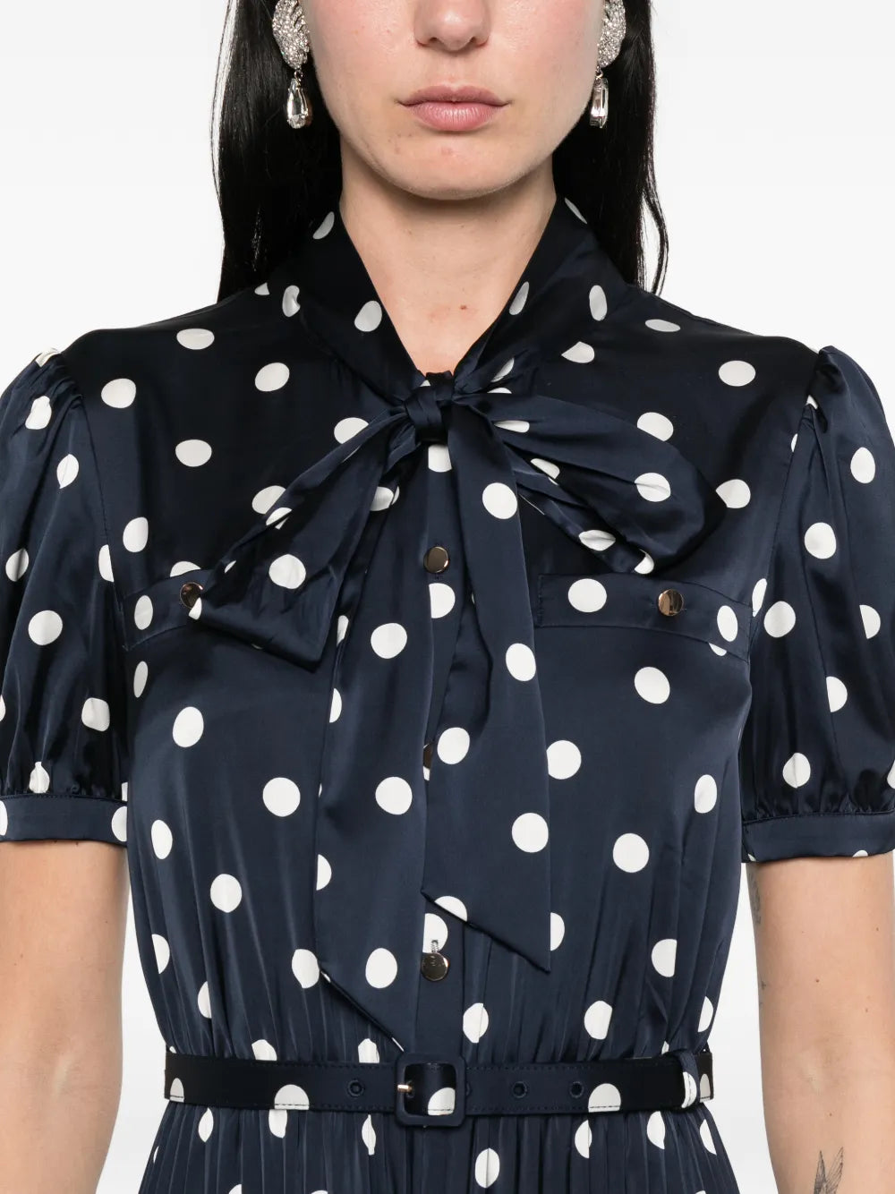 Midi dress with polka dots