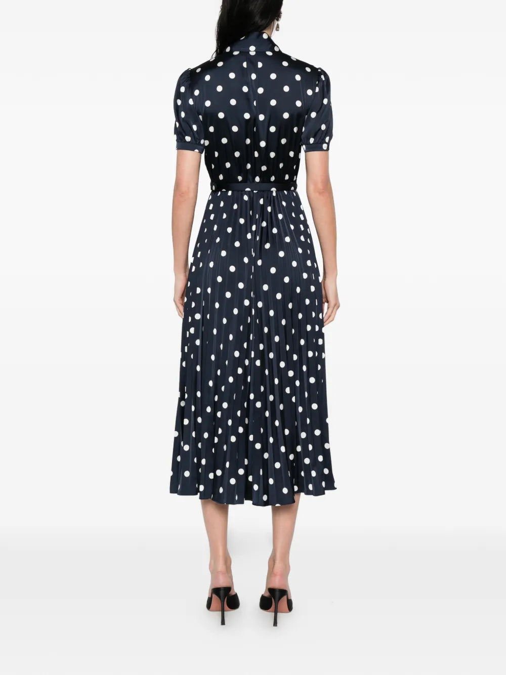 Midi dress with polka dots