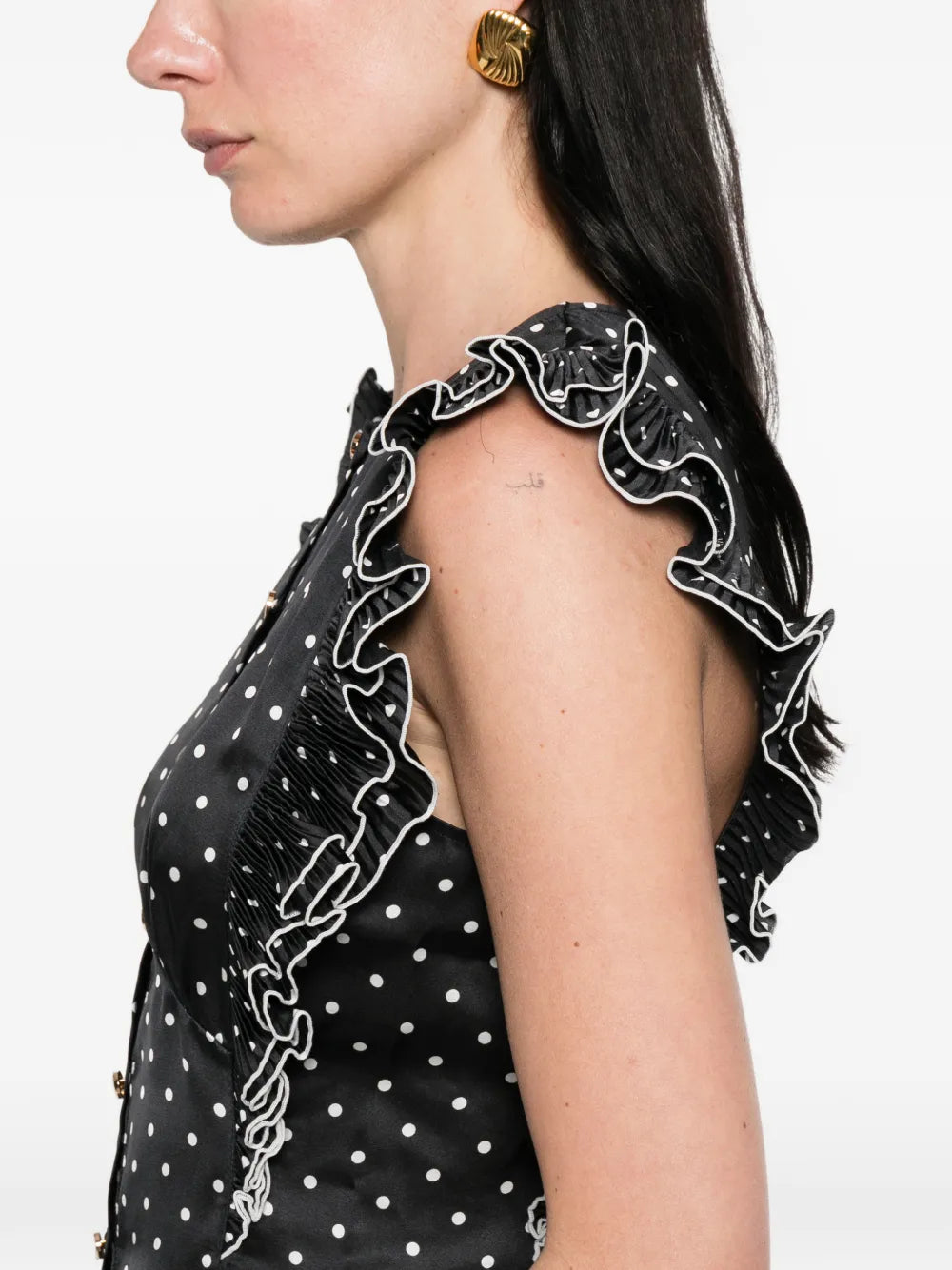 Cropped Top with Polka Dots