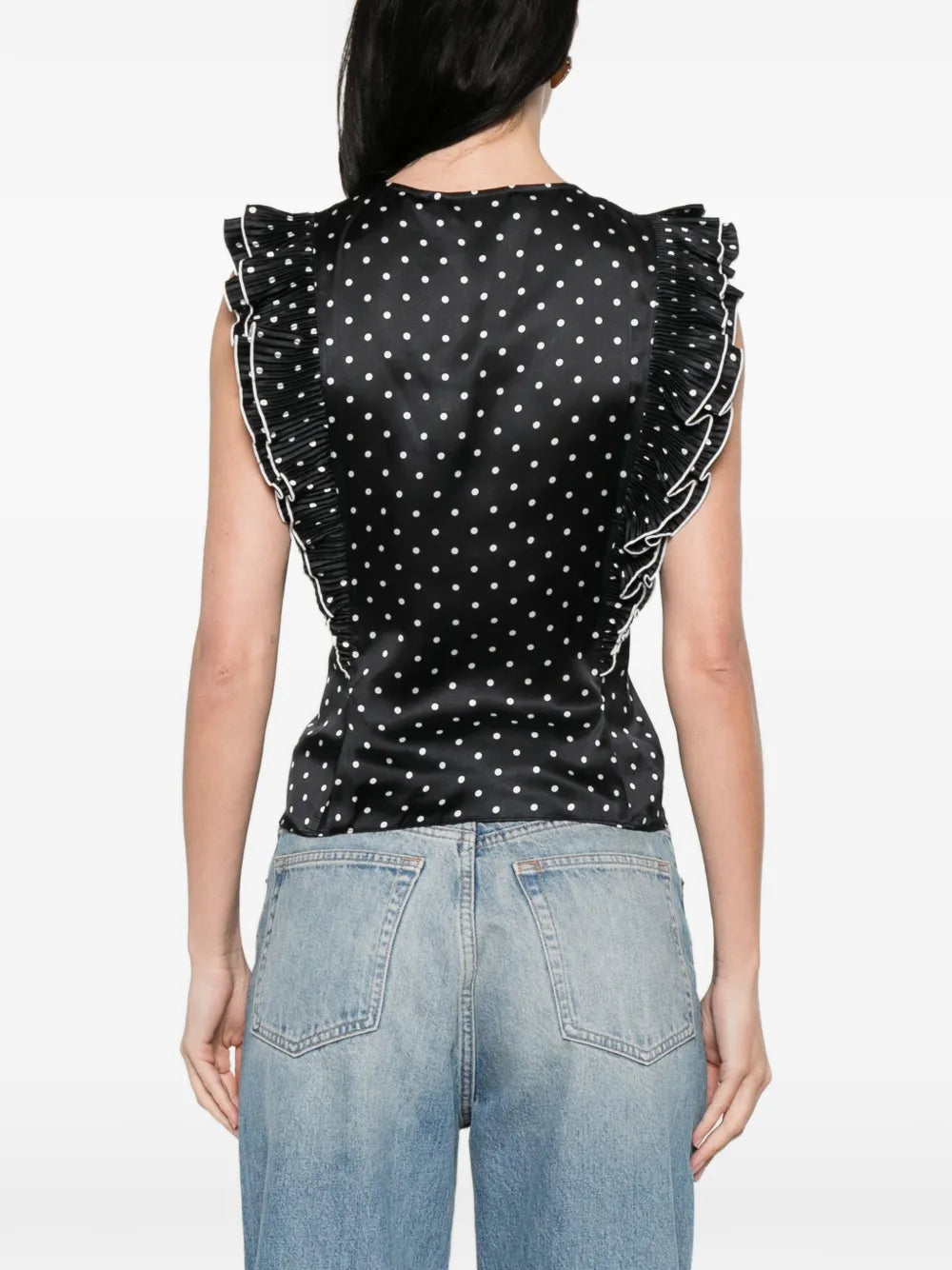 Cropped Top with Polka Dots