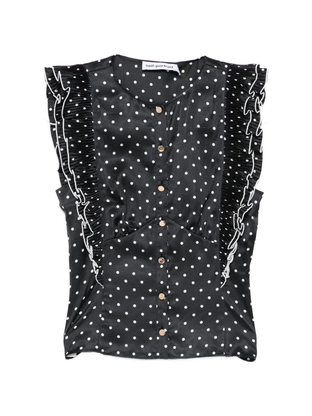 Cropped-Top mit Polka-Dots