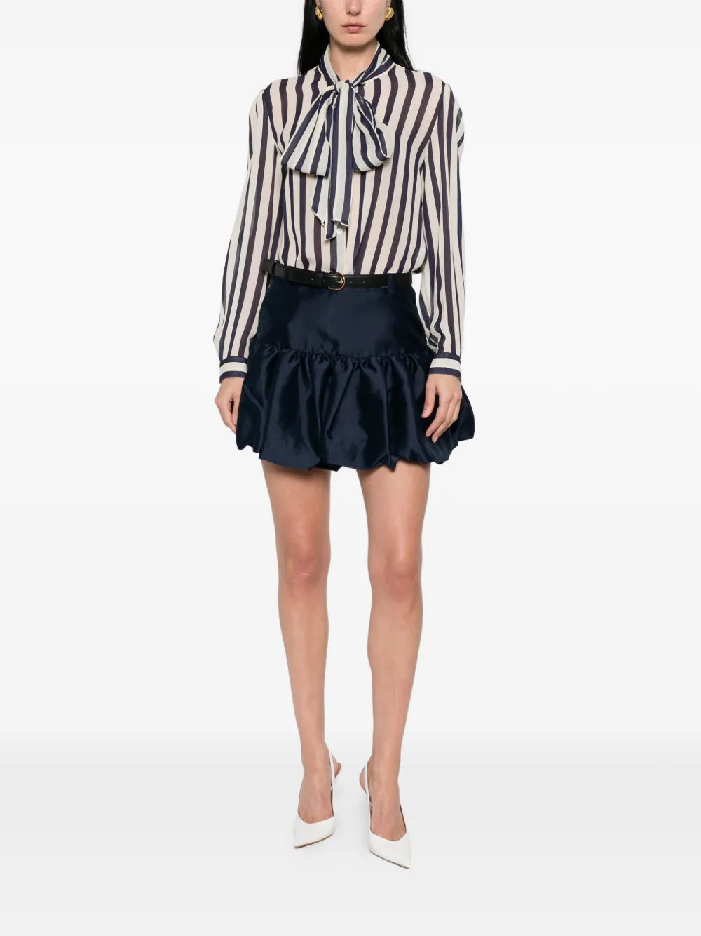 Ruched mini skirt