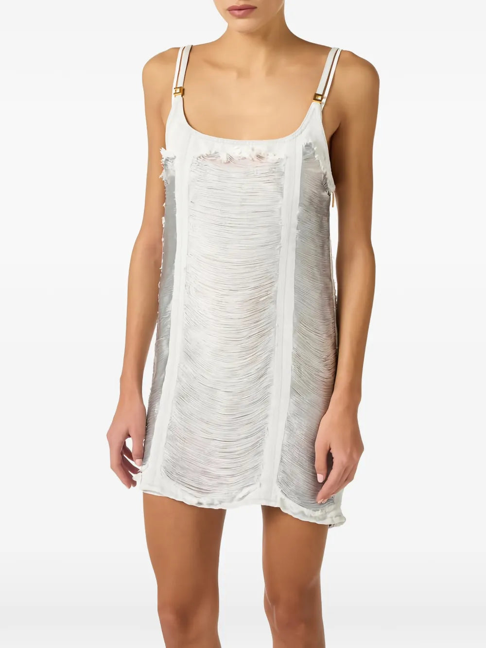 Mini dress with fringes