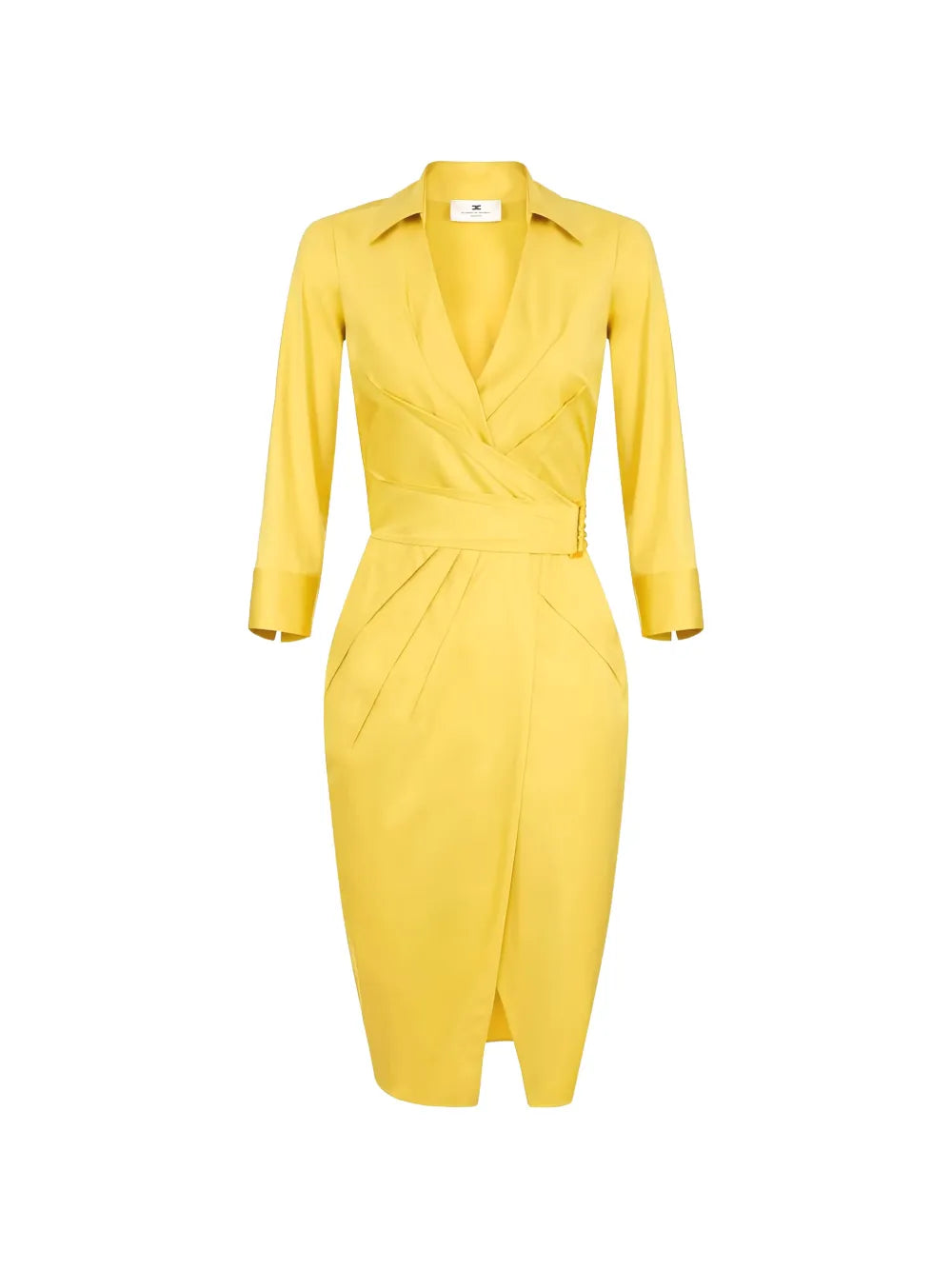 Midi dress with wrap look
